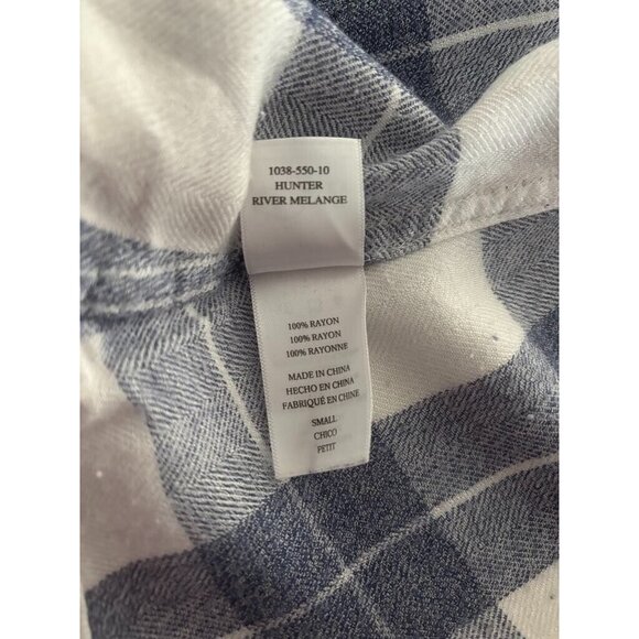 RAILS Long Sleeve Shirt Size Small Button Up White Blue Hunter River Melange - Picture 7 of 7